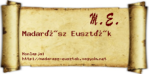 Madarász Euszták névjegykártya